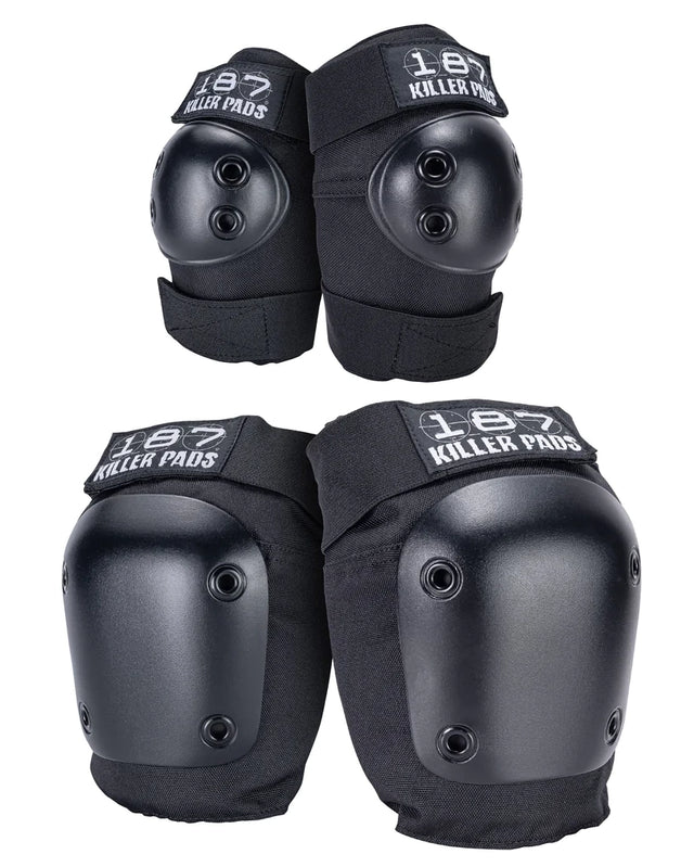 187 Killer Pads Knee & Elbow Pad Combo Pack - Black