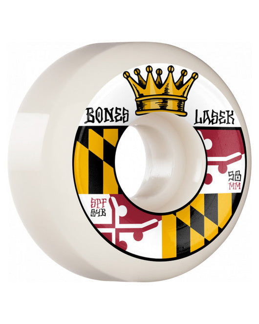 Bones Wheels Pro SPF Skateboard Wheels Lasek State Crest 58mm P5 Sidecut 84B - 4pk