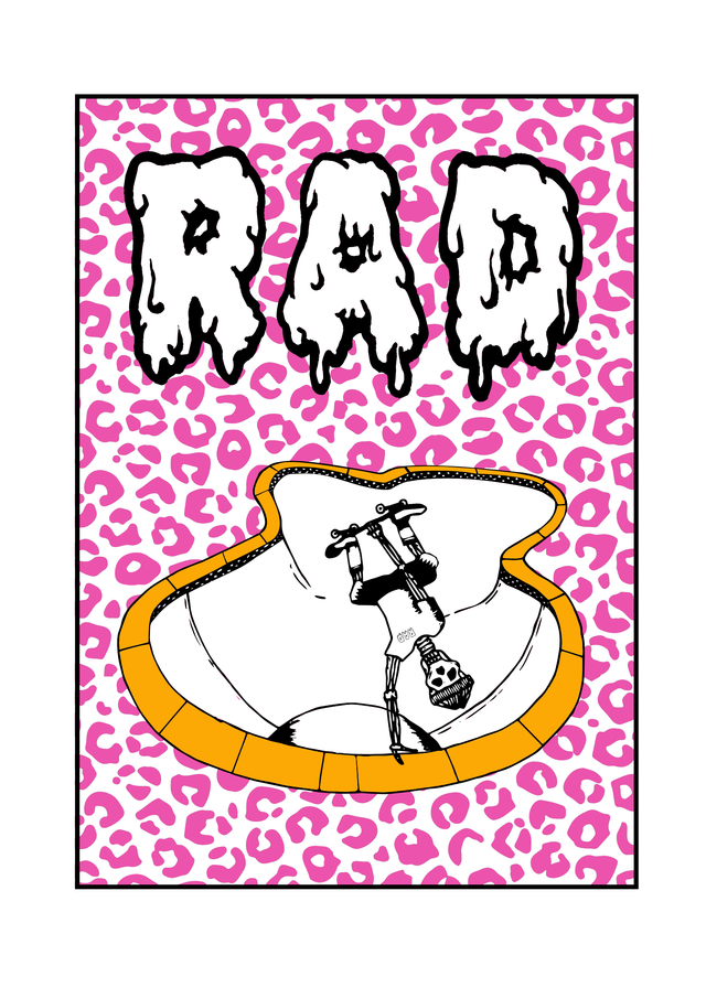 Rad Leopard Tee - Pink/White