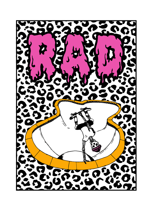 Rad Leopard Tee - Black/Pink